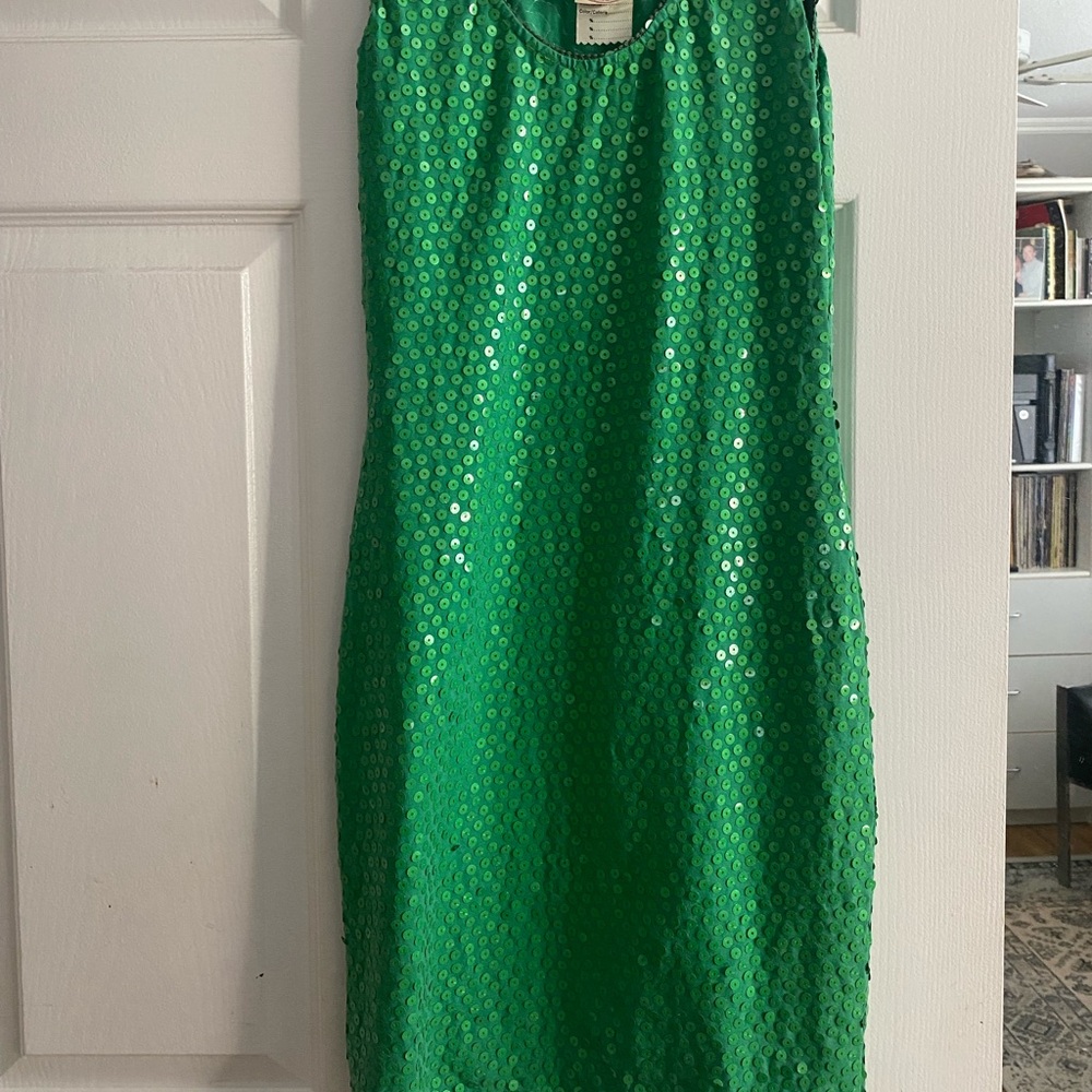 Vintage Yvan & Marzia Green Sequin Dress.